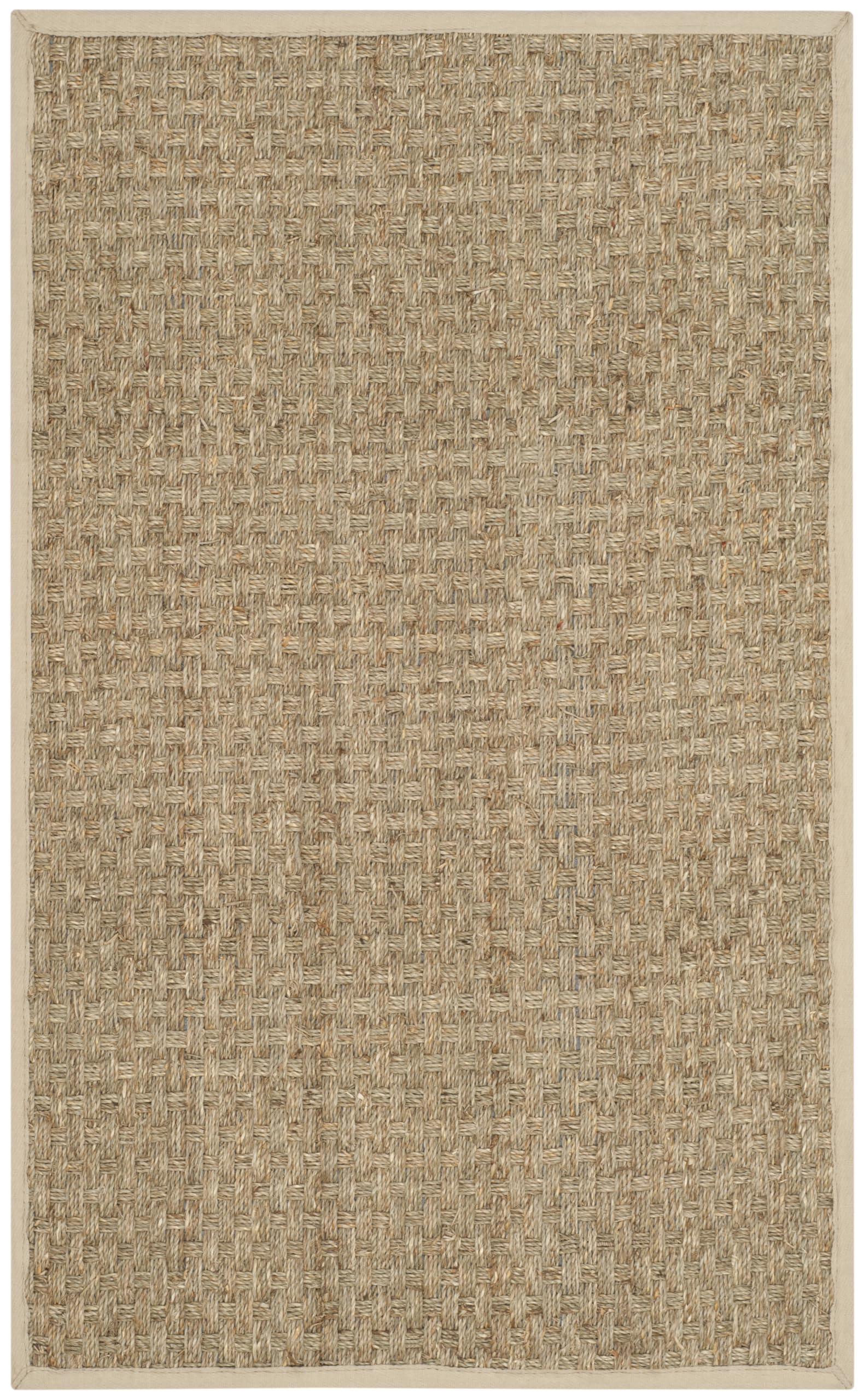 Safavieh Natural Fiber Rug for Living Room, Dining Room, Bedroom - Natural Fiber Collection, Short Pile, in Natural and Brown, 76 X 183 cm