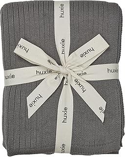 Knitted Organic Cotton Baby Blanket- Swaddle Blanket, 30" x 40" Soft Receiving Blanket for Newborn (Cloud Grey)