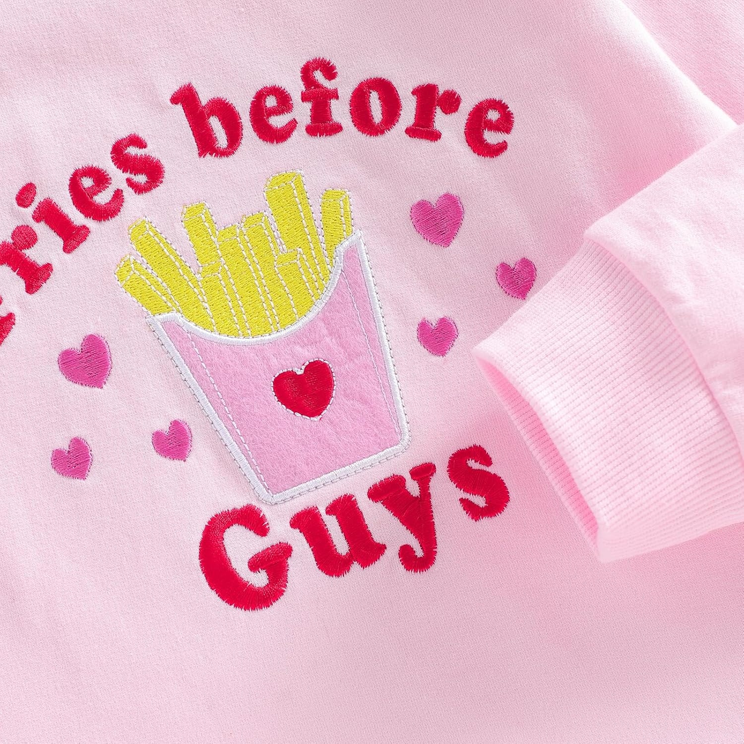 SAYOO Toddler Baby Girls Valentine's Outfits Be Mine and Bow Embroidery Sweatshirt Tops+Rainbow Tutu Skirt 2Pcs Clothes - Image 7