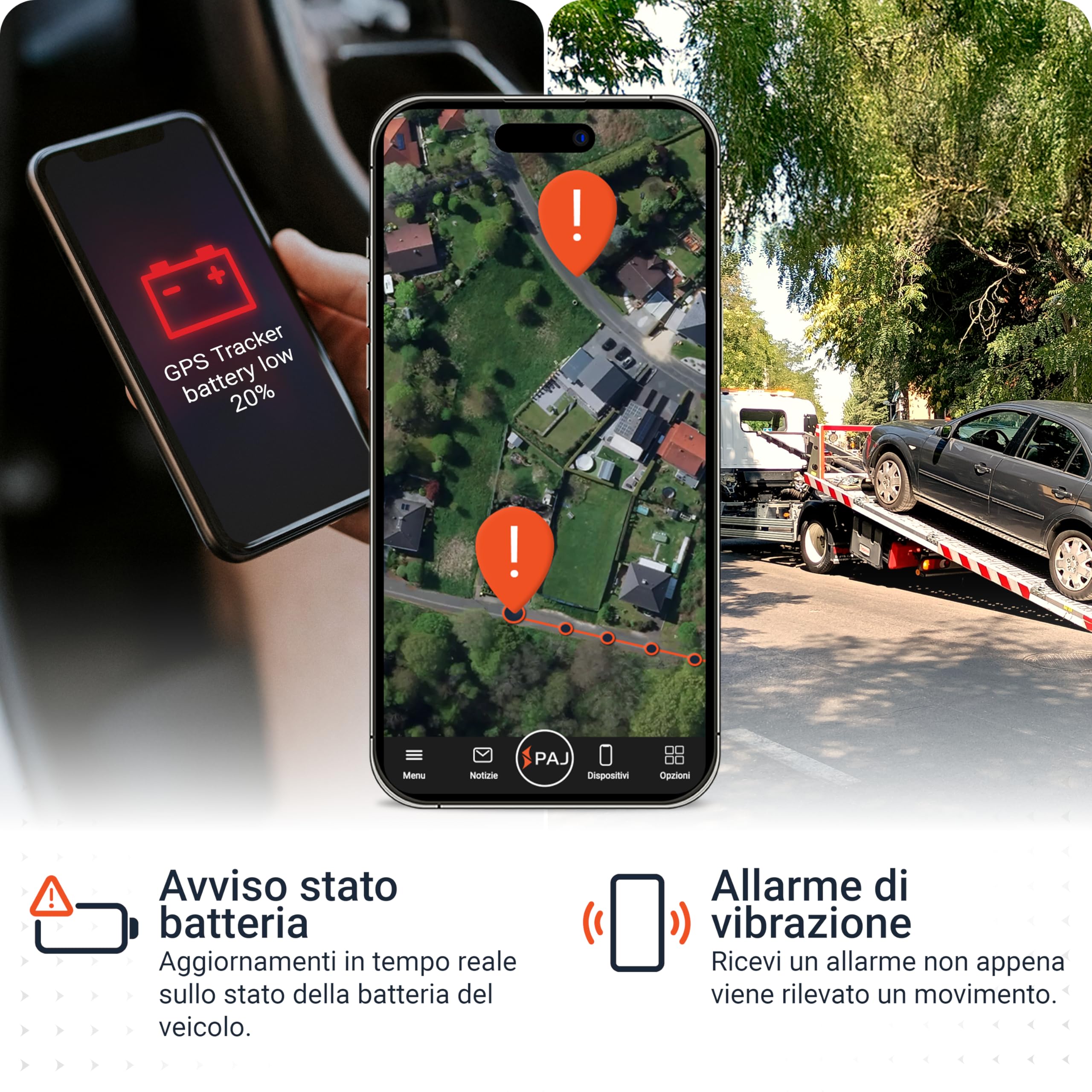 PAJ COMPACT Finder 4G, Localizzatore GPS Auto, Moto, Camion - Durata Batteria fino a 40gg (Mod. Standby) - Tracker con Localizzazione in Tempo Reale, Funz. Antifurto e Notifiche di Allarme tramite App