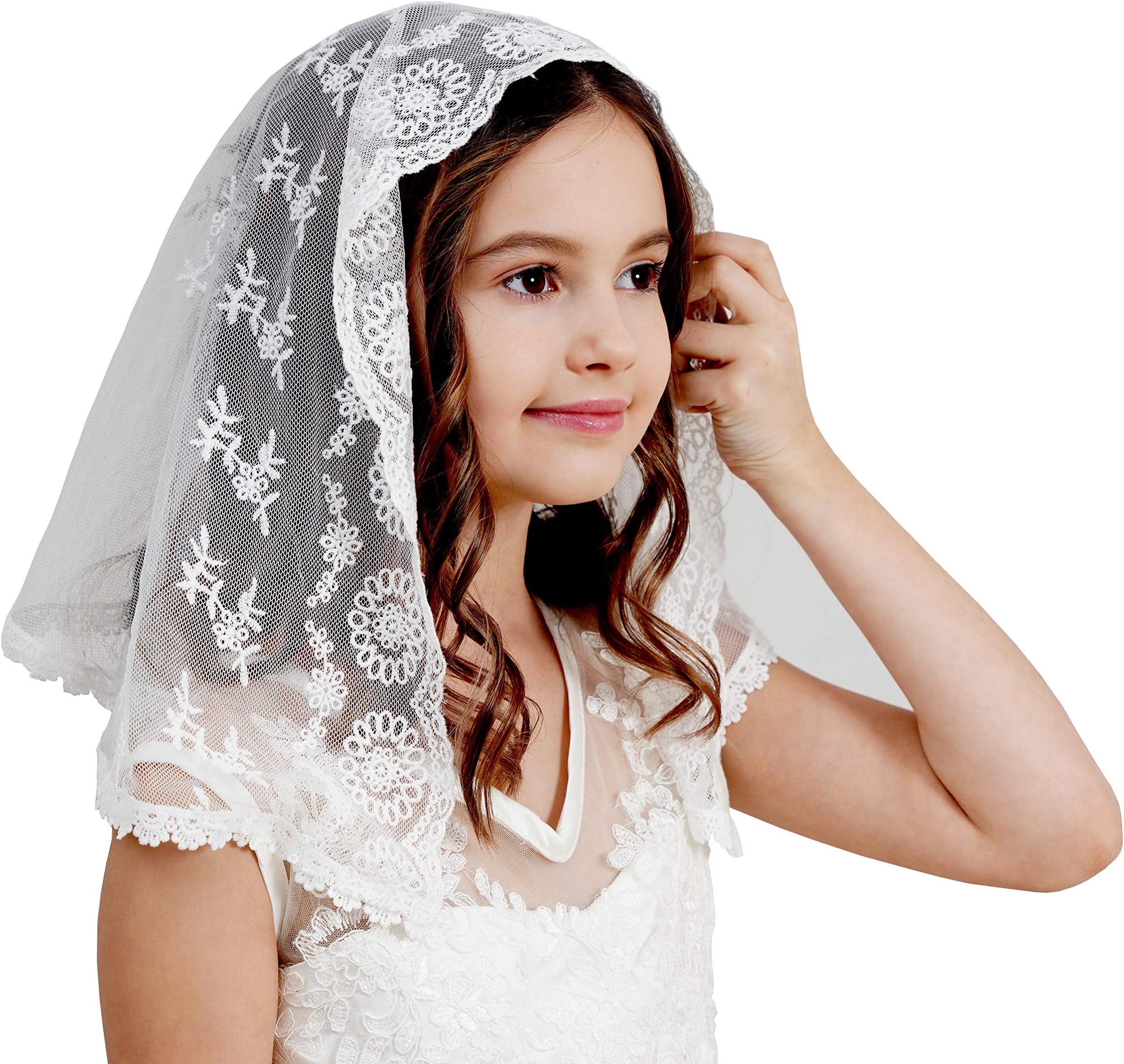 Ivory Girls Veil Wedding Veil Mantilla Veil