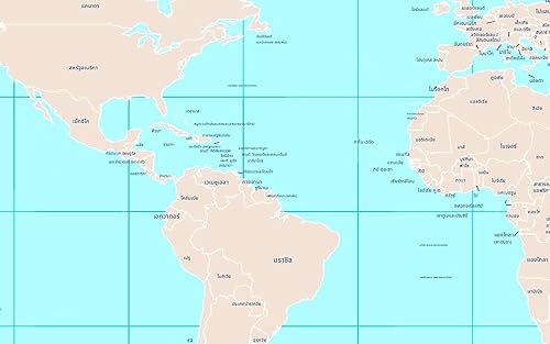 World map in Thai