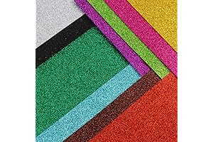 LOMIMOS 10-Pack Disco Shimmer EVA Foam Sheets