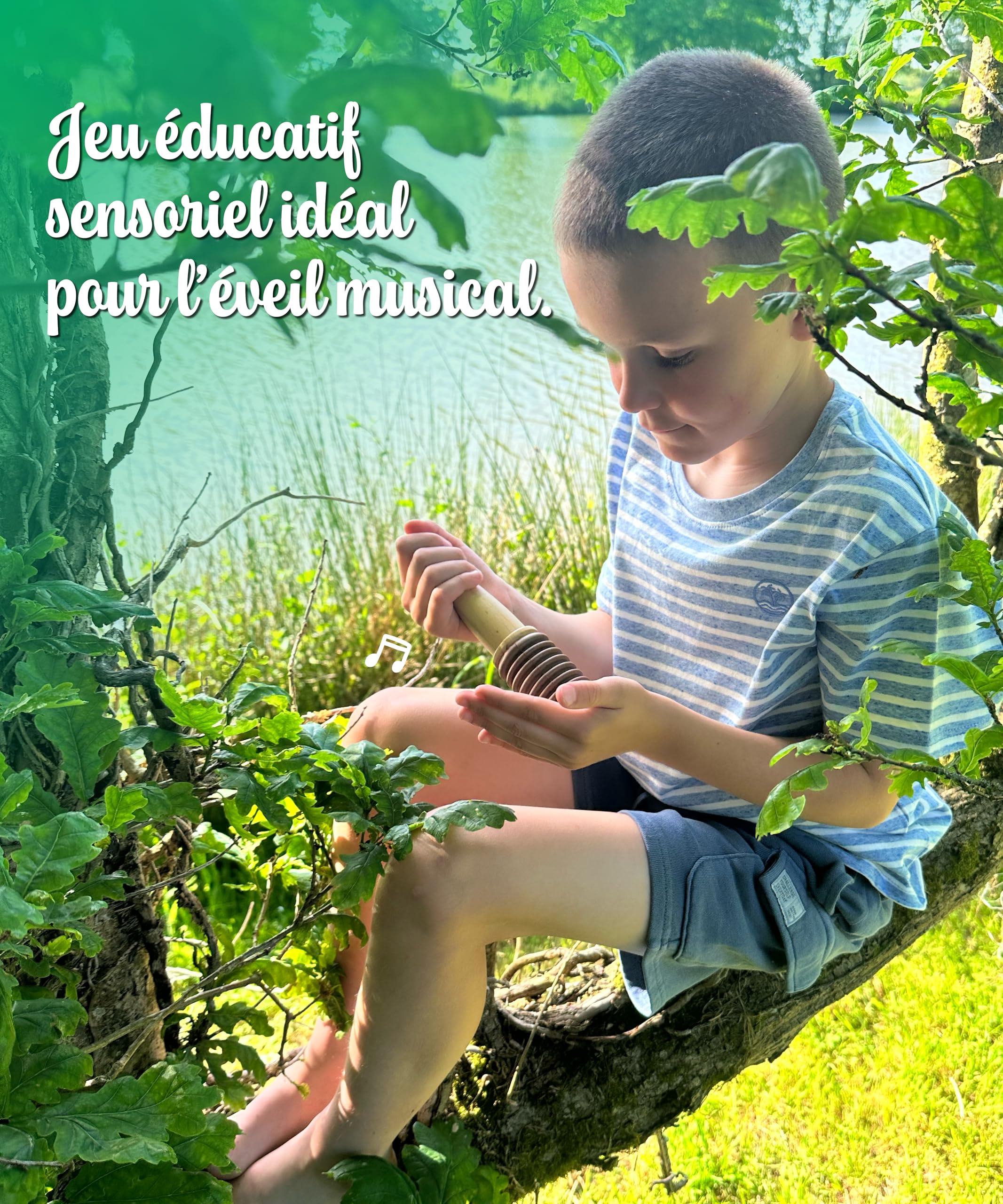 Fuzeau Coffret 5 Appeaux Manuels Bois Naturel Buis Hêtre Vernis Alimentaire Sons d’Oiseaux Poule d’Eau Grive Moineau Rossignol Canard