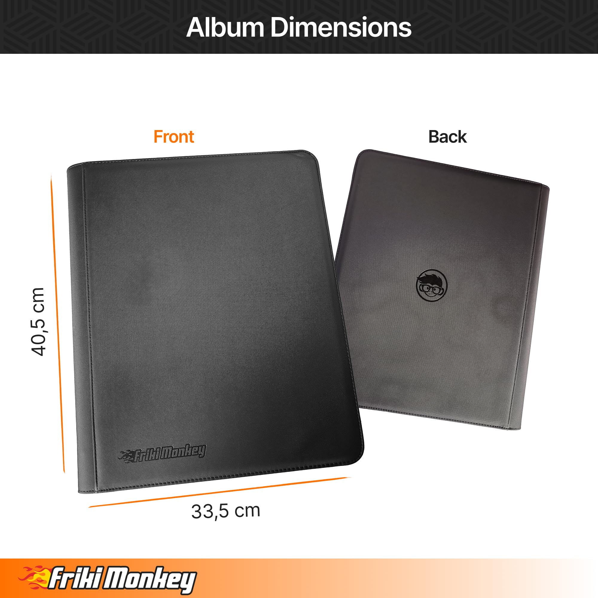 Álbum Toploader con cremallera para cartas| Binder TCG 3×3 para cartas de coleccionista – Capacidad 360 cartas | Álbum cartas coleccionables 20 hojas | Card Binder Toploader 9 bolsillos