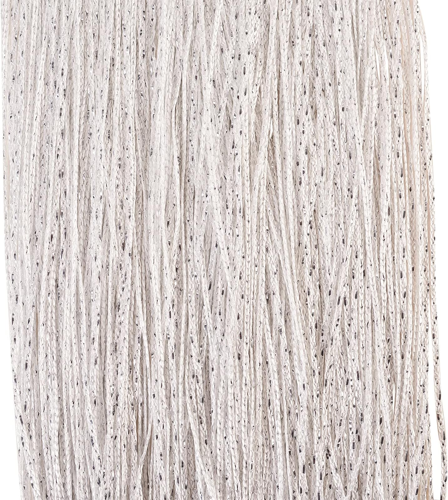 10 Rideaux De Perles Paillettes Argentées - Décoration Porte, Séparateur De Pièce, Fête - 3