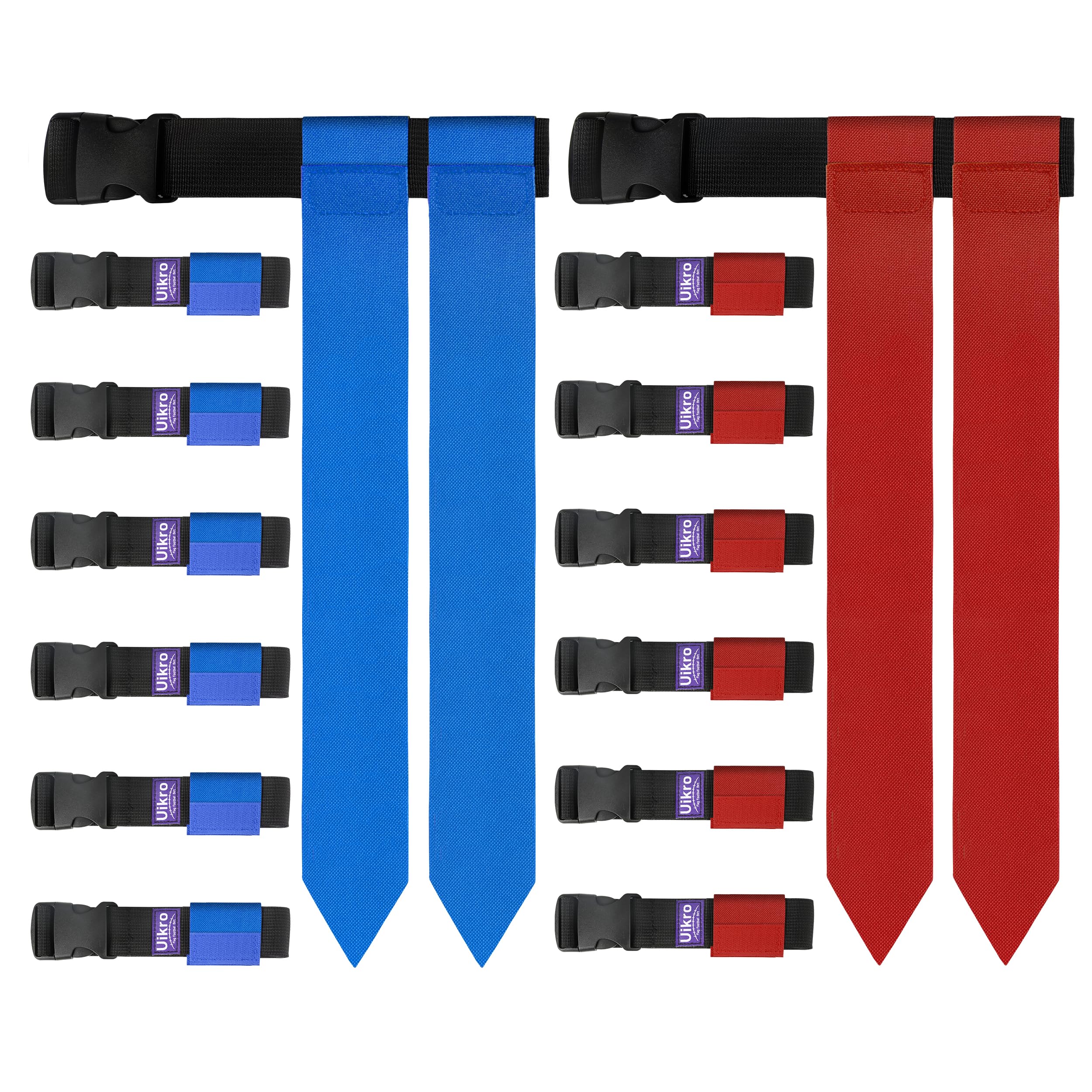 UikroFlag Football Belts, 14 Player Adjustable Flag Football Set for Sports Training Competition