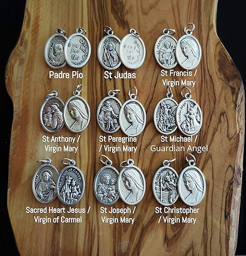 Miniatura 3 de Catholic Patron Saint Medals Rear View Mirror Hanging Charms - Car Travel Gift - Protection From Evil