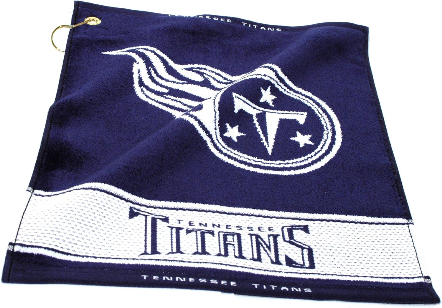 Team Golf NFL Jacquard Woven Golf Towel, 16" x 19", 100% Cotton, Attach to Golf Bag with Corner Hook