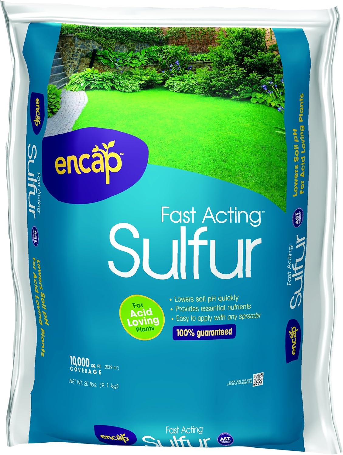 ENCAP 10898-24 Fast Acting Sulfur Plus AST, 20-Pound Pelletized Soil Acidifier for Azaleas and Rhododendrons