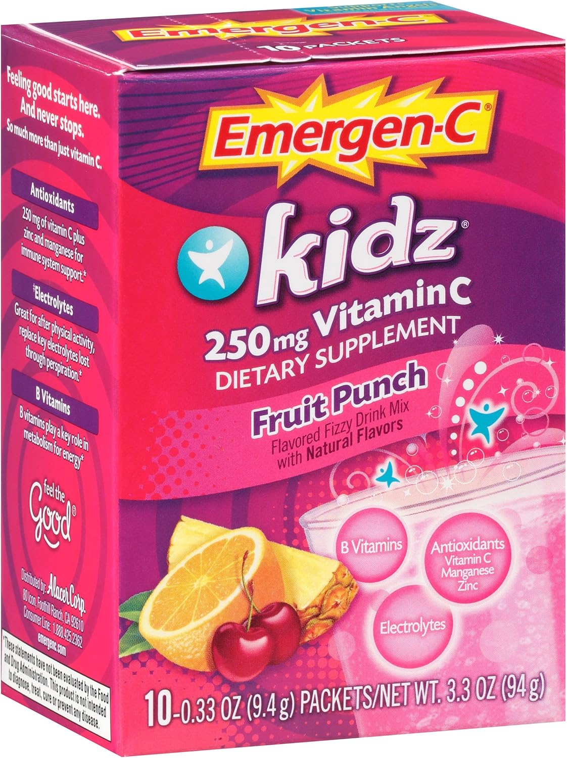 EmergenC Kidz Dietary Supplement with 250mg Vitamin C