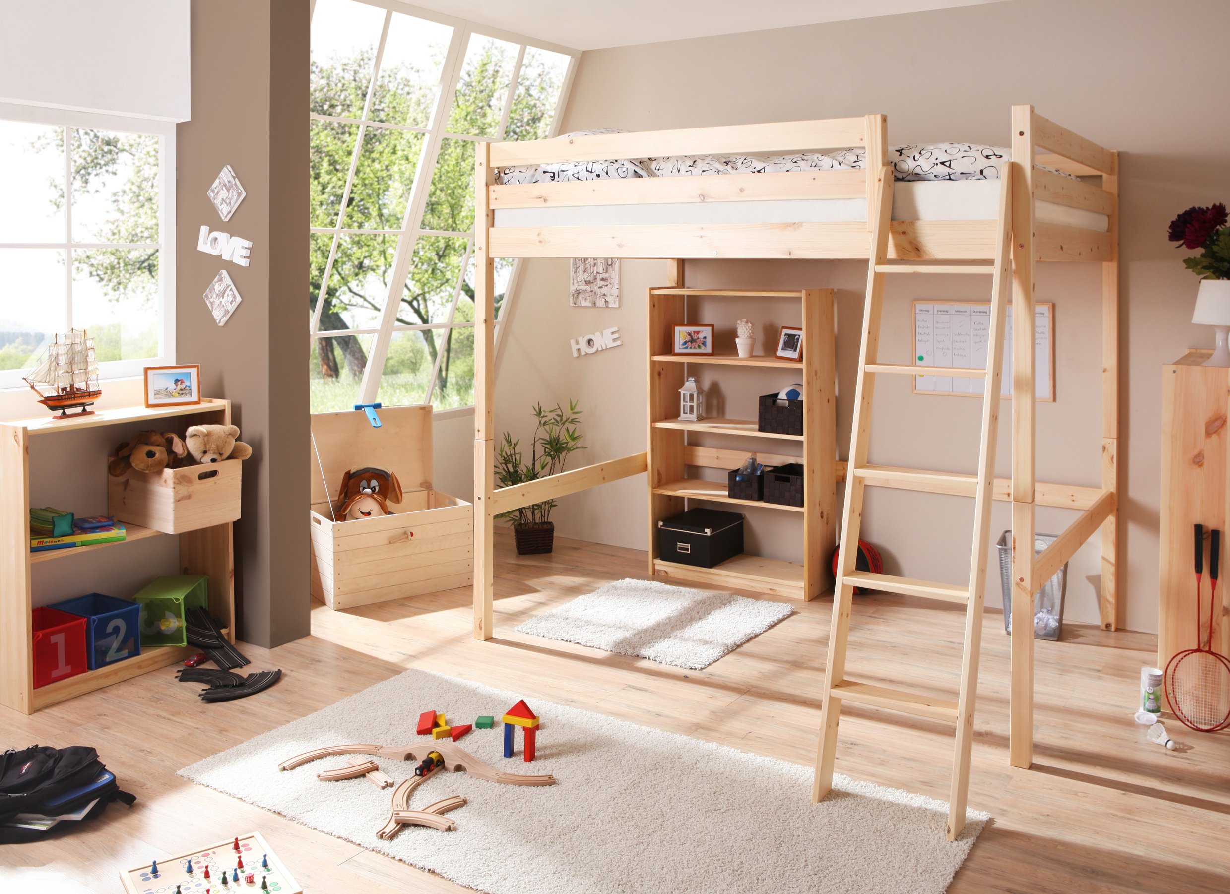 Ticaa Hochbett Hochbett Matthias 140 x 200 Kiefer Natur