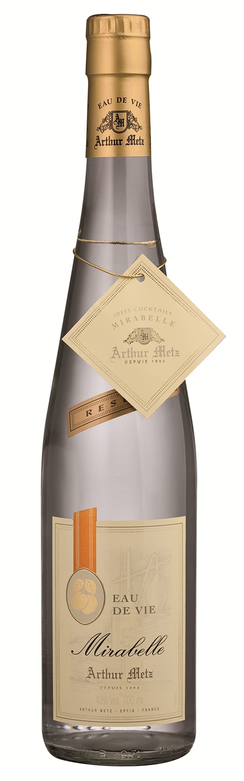 Arthur Metz - Eau de Vie Mirabelle - Obstbrände, Mirabellenschnaps (1 x 0.7 l)