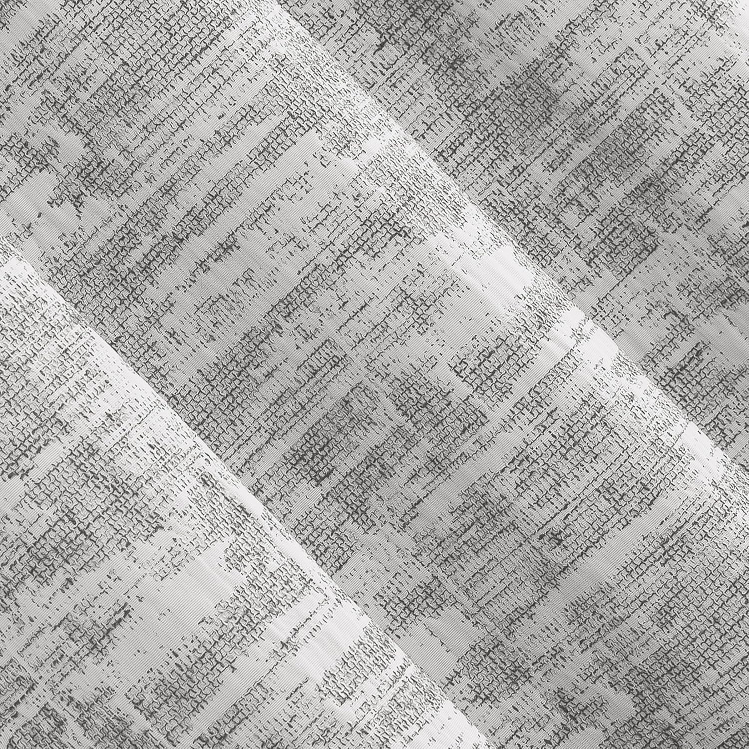 Sun Zero Parrish Distressed Grid Thermal Extreme Total Blackout Grommet Curtain Panel, 40" x 84", Grey