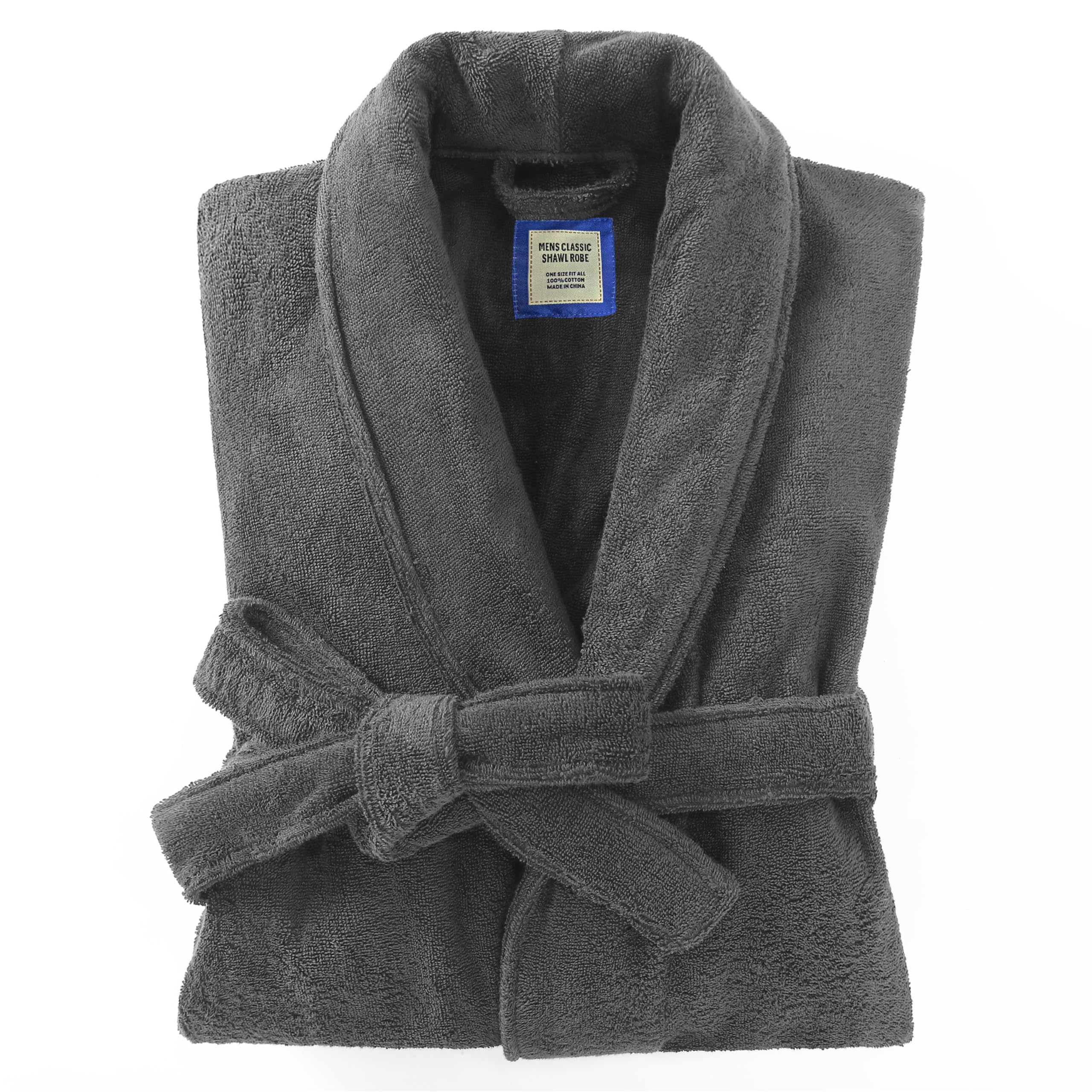 Men's Robe Pure Cotton Terry Cloth Bathrobe