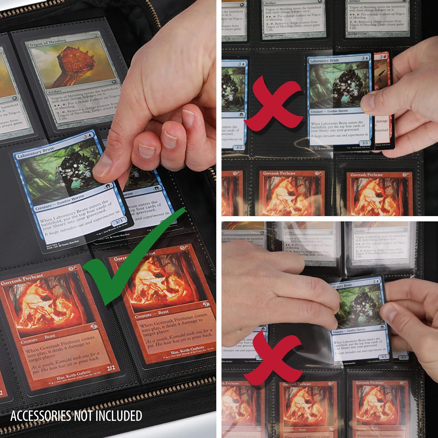 ENHANCE Trading Card Binder Album - 12 Pocket TCG Binder for 624 Cards - Side Loading Card Binder with Accessory Pocket, Premium Protective Exterior, Compatible with Pokemon, MTG, YuGiOh, Sports Cards