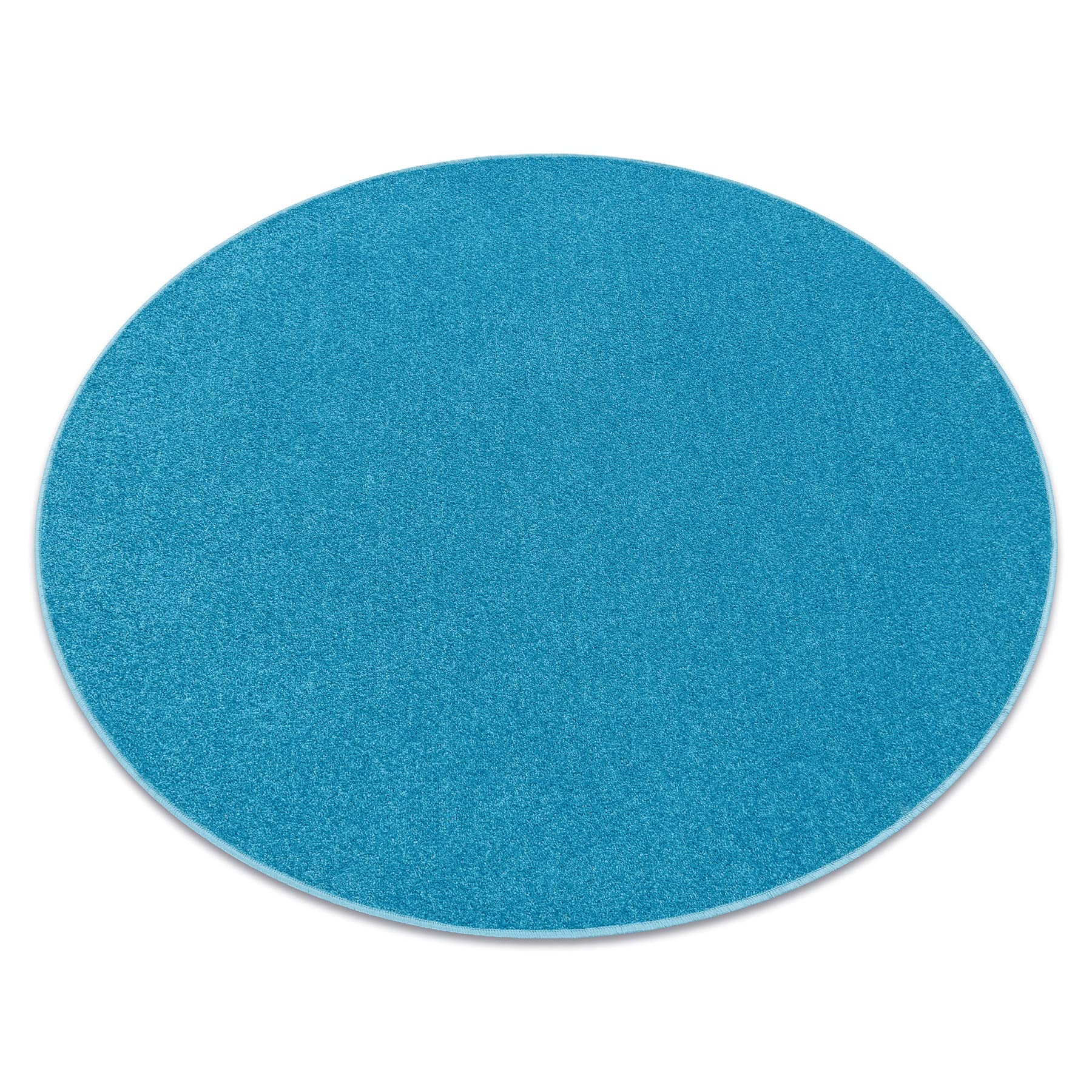 Tapis Eton pour chambre et salon turquoise rond pour réchauffer le sol