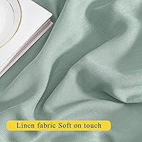 Vista 8 de NICETOWN Cenefa de cortina de cocina de lino estilo granja, cenefa de ventana para sala de estar, cenefas con bolsillo para barra para ventanas