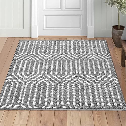 Vista 104 de Tapete para interiores de 32 x 48 pulgadas, tapete absorbente para puerta delantera y trasera, parte trasera de goma, antideslizante, atrapador