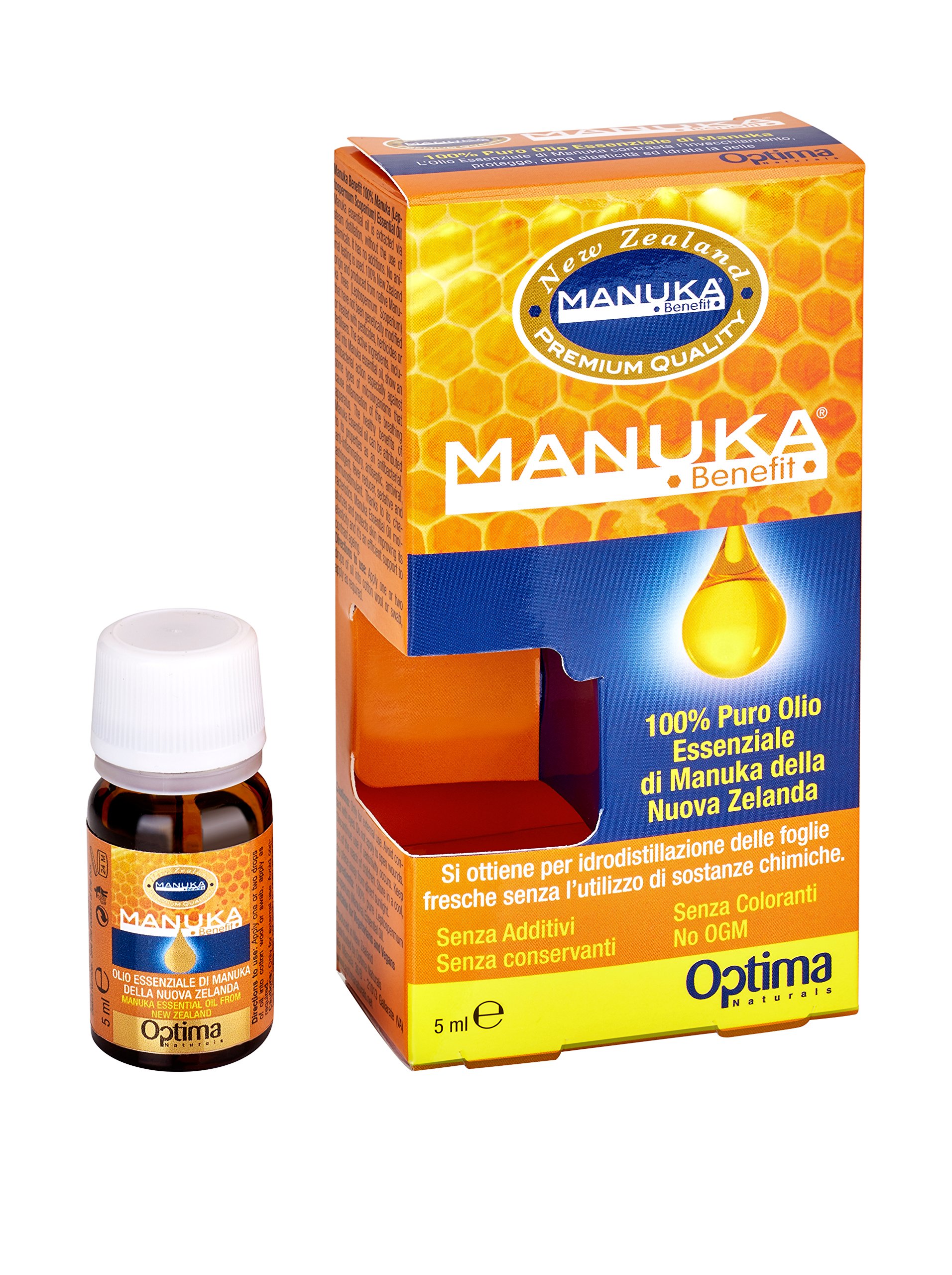 Manuka Oil 100% Natural, Organic, Vegan & Cruelty Free Manuka Essential Oil | Pure Manuka Oil by Optima Naturals (5 ml)