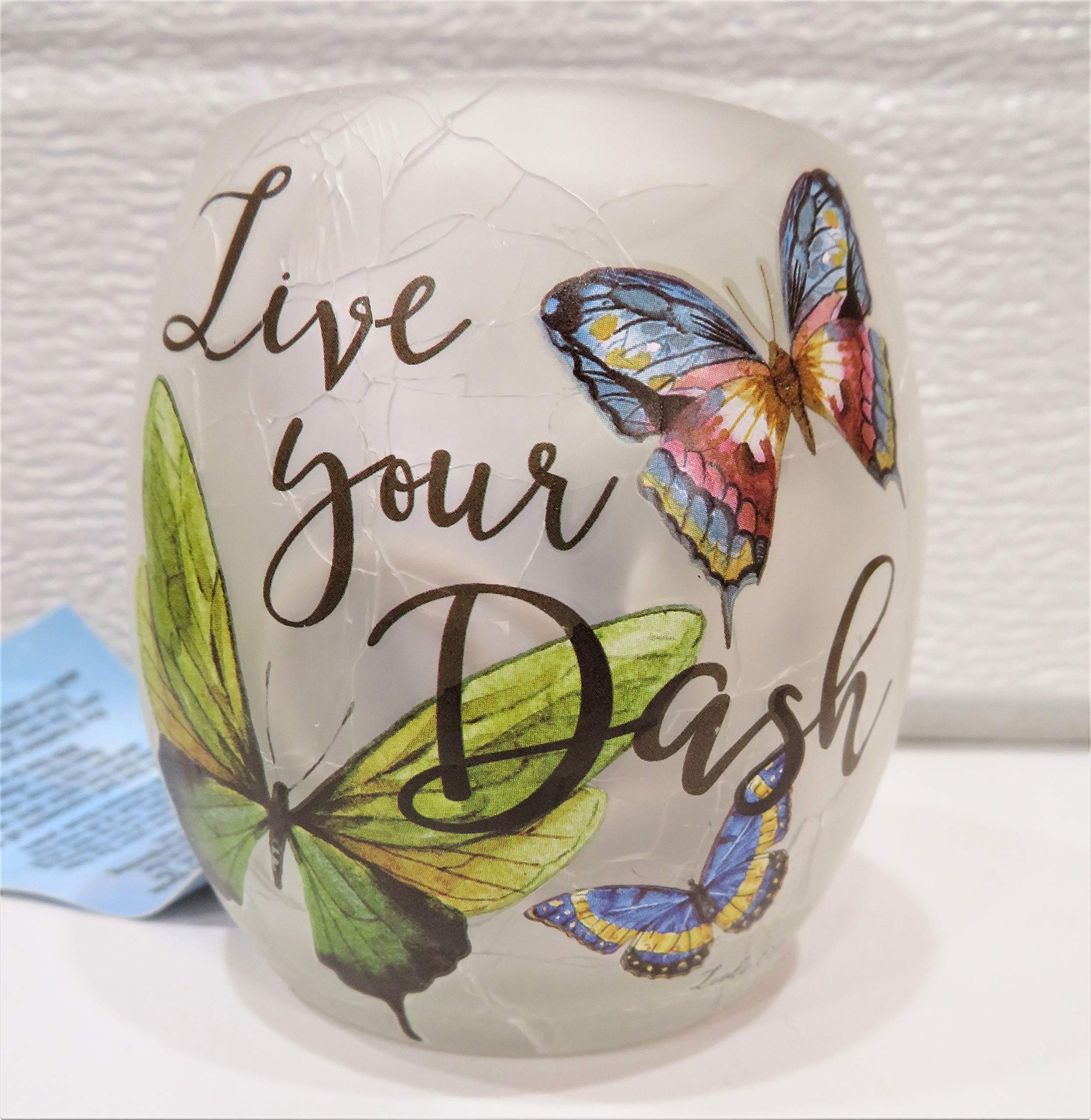 Stony CreekLive Your Dash 3" Frosted Lighted Glass VASE