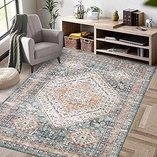 LuxFocus Distressed Rug Medallion Pattern Are...,