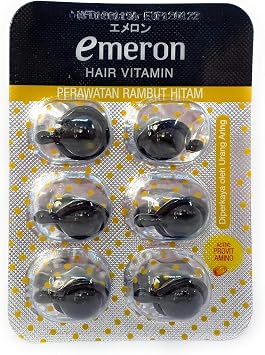 Emeron Hair Vitamin Black and Shine, 12 Blister @ 6 Capsule