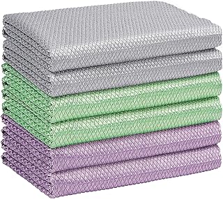 HOMEXCEL Microfiber Glass Cleaning Cloths-6PK, 16"x14" Lint Free Window Cleaning Cloth, Glasses, Mirrors, Screens, Stainless Steel, Premium Magic Cleaning Cloth for Glass and Window Cleaner