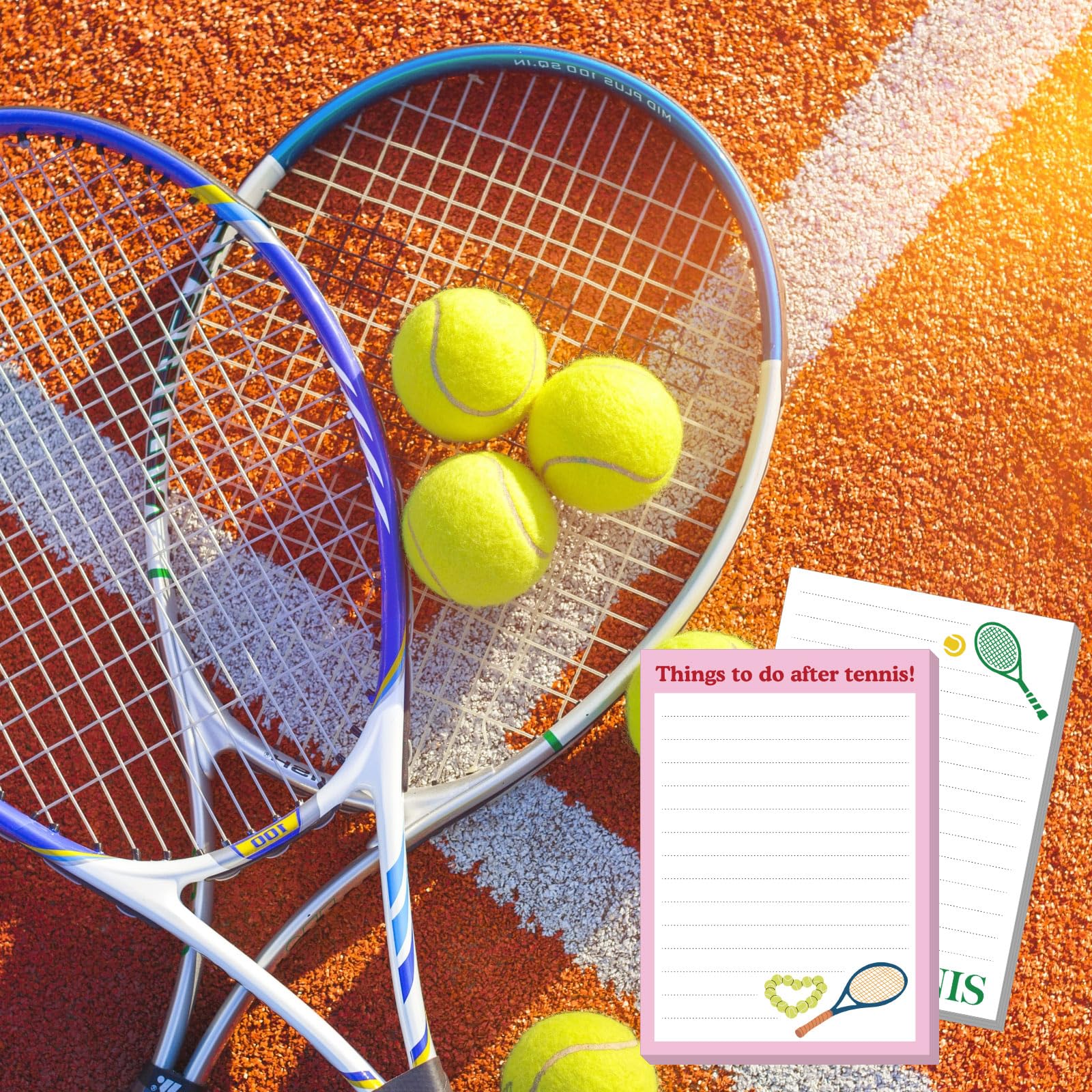 Ctosree 12 Pcs Tennis Gifts for Men Women Funny Sticky Notes Memo Pads for Daily Use Tennis Party Favors Decorations Supplies