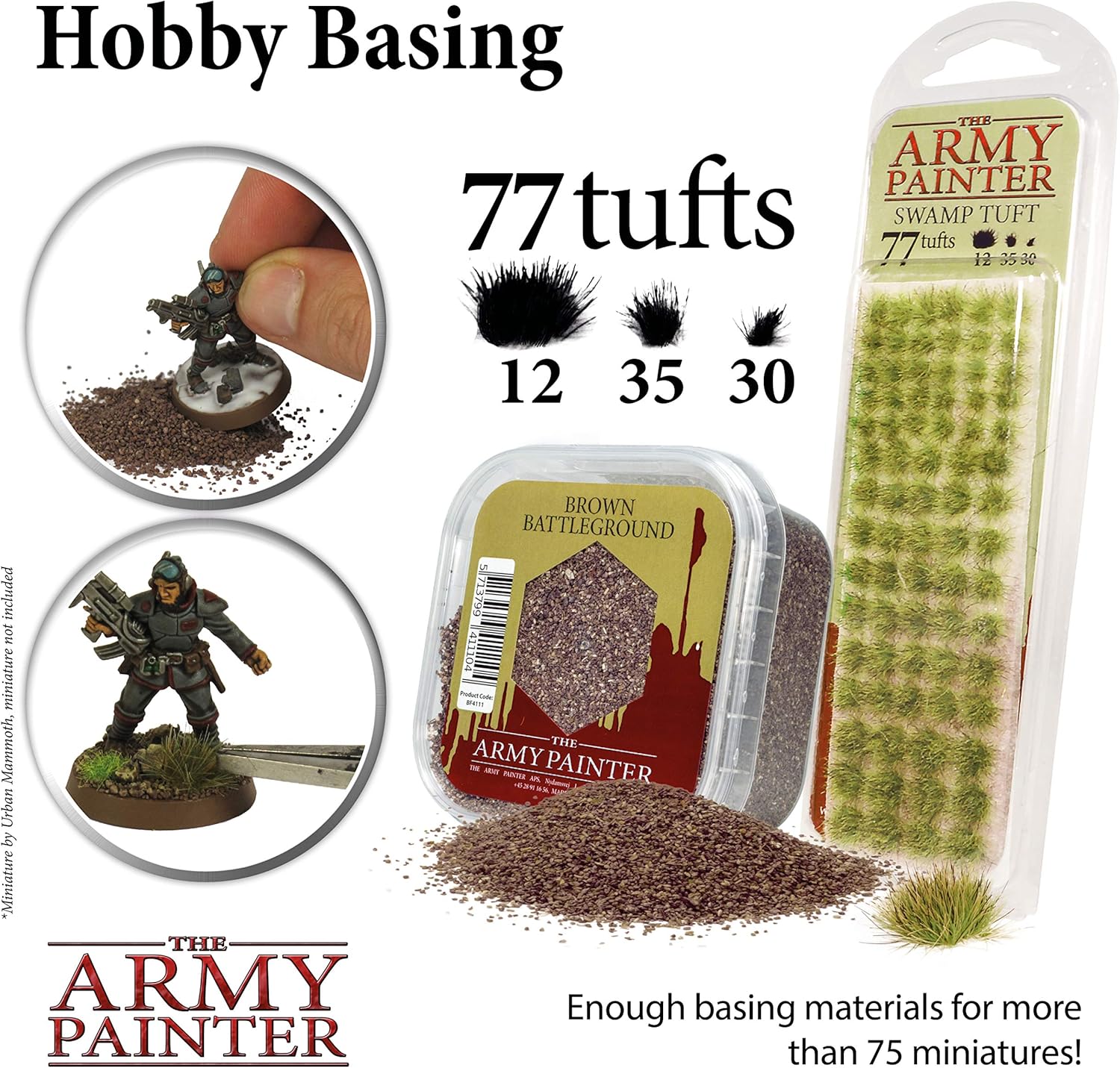 The Army Painter Basic Hobby Collection Kit: 20 Model Paints, 2 Brushes, Model Paint Tools, Basing Material, 18 ml/Bottle, Miniature Painting Kit, Acrylic Paint Set for Dungeons & Dragons Miniatures