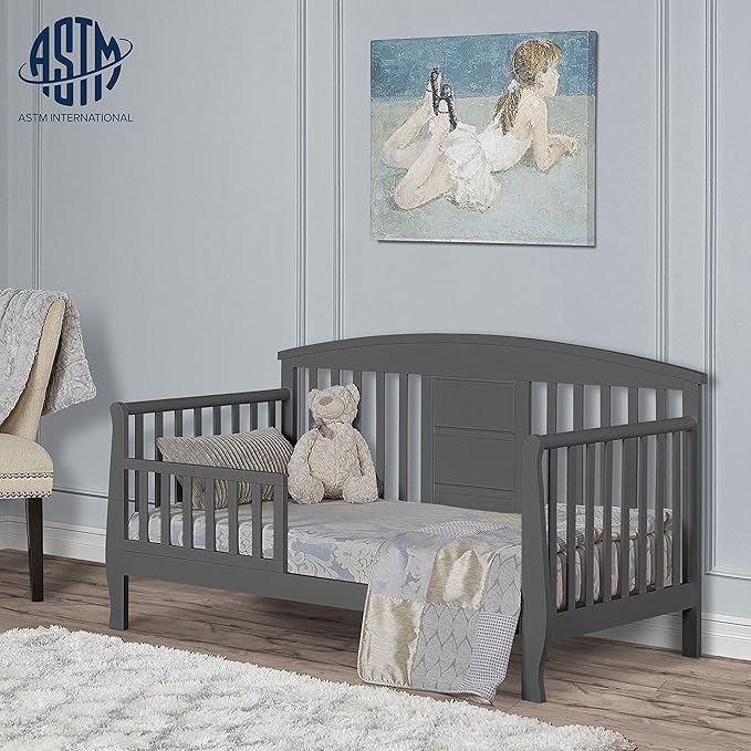 Dream On Me Cama Toddler Dallas, Gris Acero 55x29x31.5 pulgadas miniatura 7
