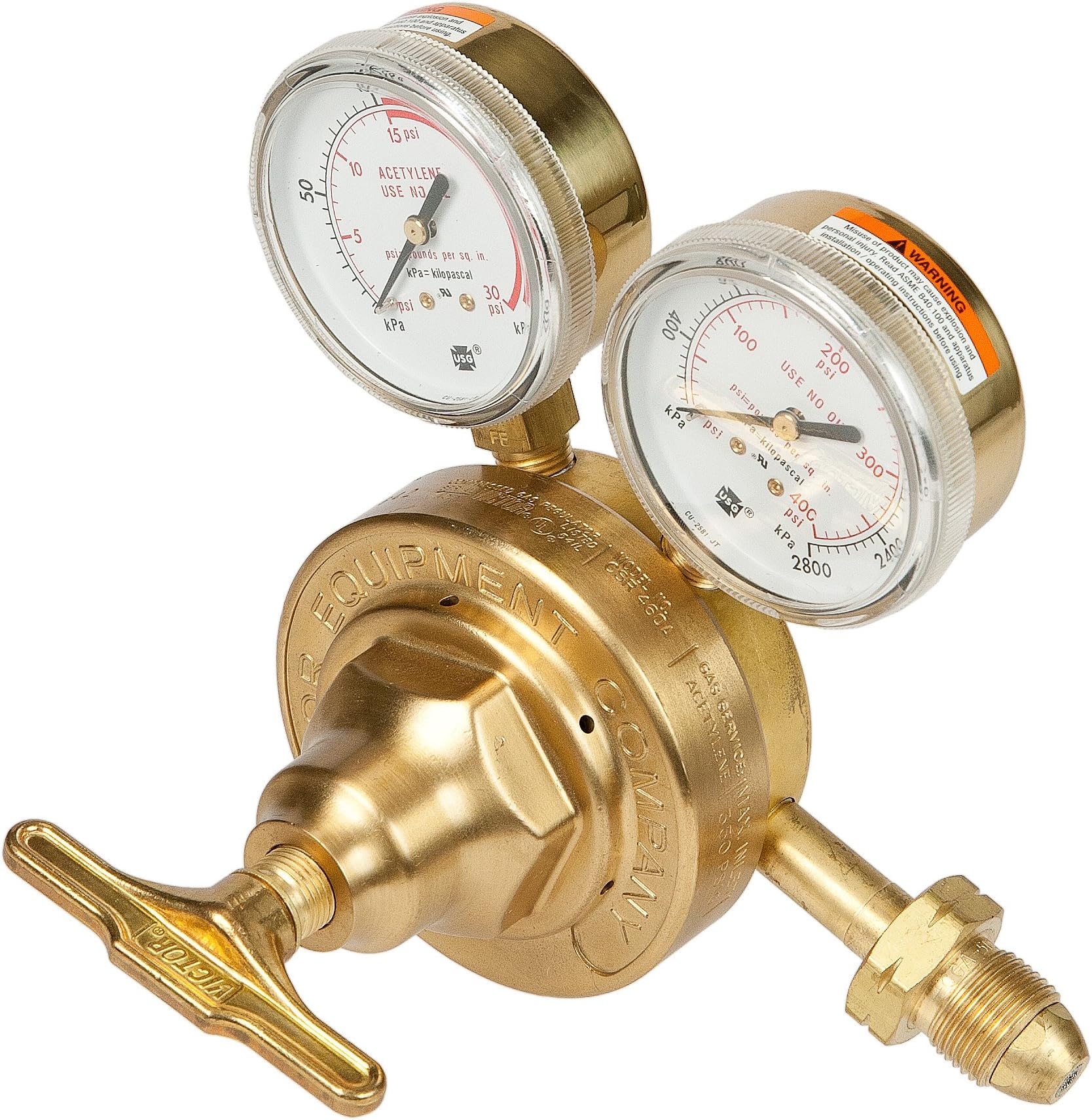 Victor 0781-0583 Professional Single Stage SR 460, High Capacity, A (15 PSIG), Acetylene, 300, 9/16-18 UNF LH