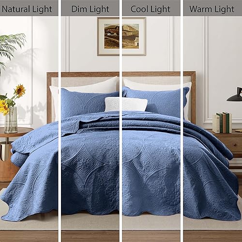 Vista 134 de IR Imperial Rooms - 10 juegos de colcha tamaño individual (68 x 86 pulgadas), para hoteles, habitaciones de huéspedes, colchas ligeras reversibles