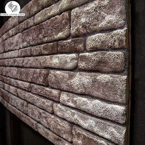 Miniatura 10 de Dundee Deco Paneles de pared 3D efecto ladrillo, revestimiento, paneles de pared con aspecto de piedra multicolor, revestimiento de espuma de