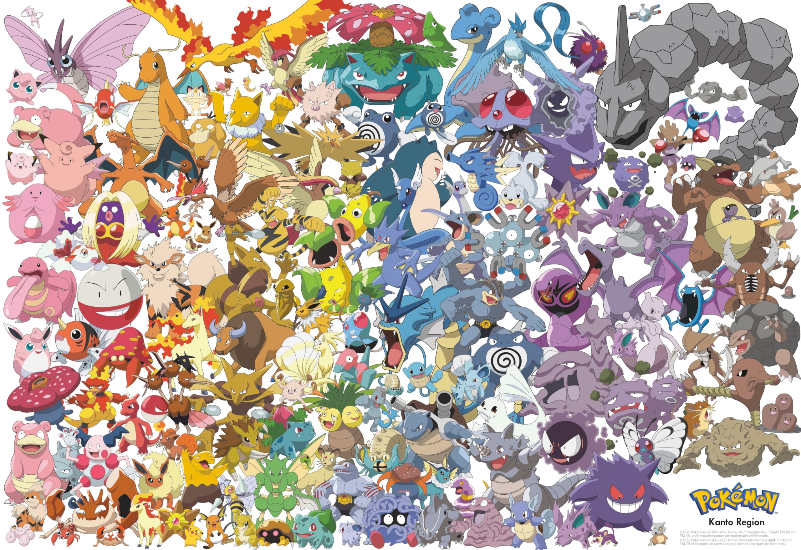 Condition photo showing As Is for Buffalo Games - Pokémon Kanto 151 2000 Piece Puzzle Puzzles for Adults Silver Select Premium Jigsaw Puzzle with Full Color Reference Poster