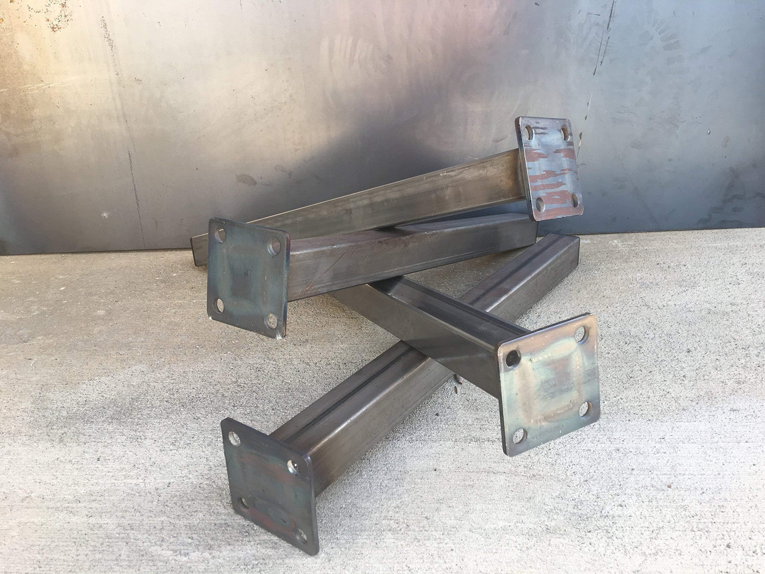 Metal tube legs, set of 4, metal legs, metal table legs, bench legs, coffee table legs, steel table legs, steel legs, heavy duty legs, legs for furniture.