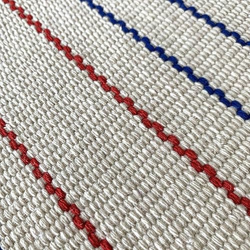 Miniatura 6 de UKELER Alfombra Montessori para niños, alfombra de juego para guardería, alfombra de trabajo de algodón, alfombra pequeña tejida a mano, 23.6 x 7.8