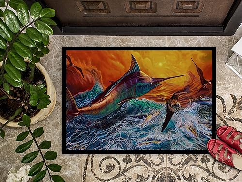 Miniatura 3 de Caroline's Treasures JMA2012JMAT - Tapete reflectante de 24 x 36 pulgadas para puerta delantera, para interiores y exteriores, antideslizante,