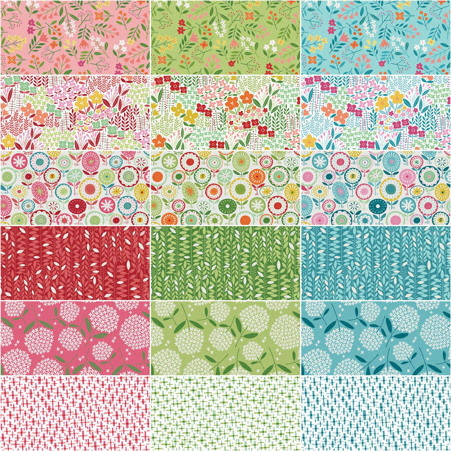 Wolff Paper Blooming Color I 18 Fat Quarters Benartex