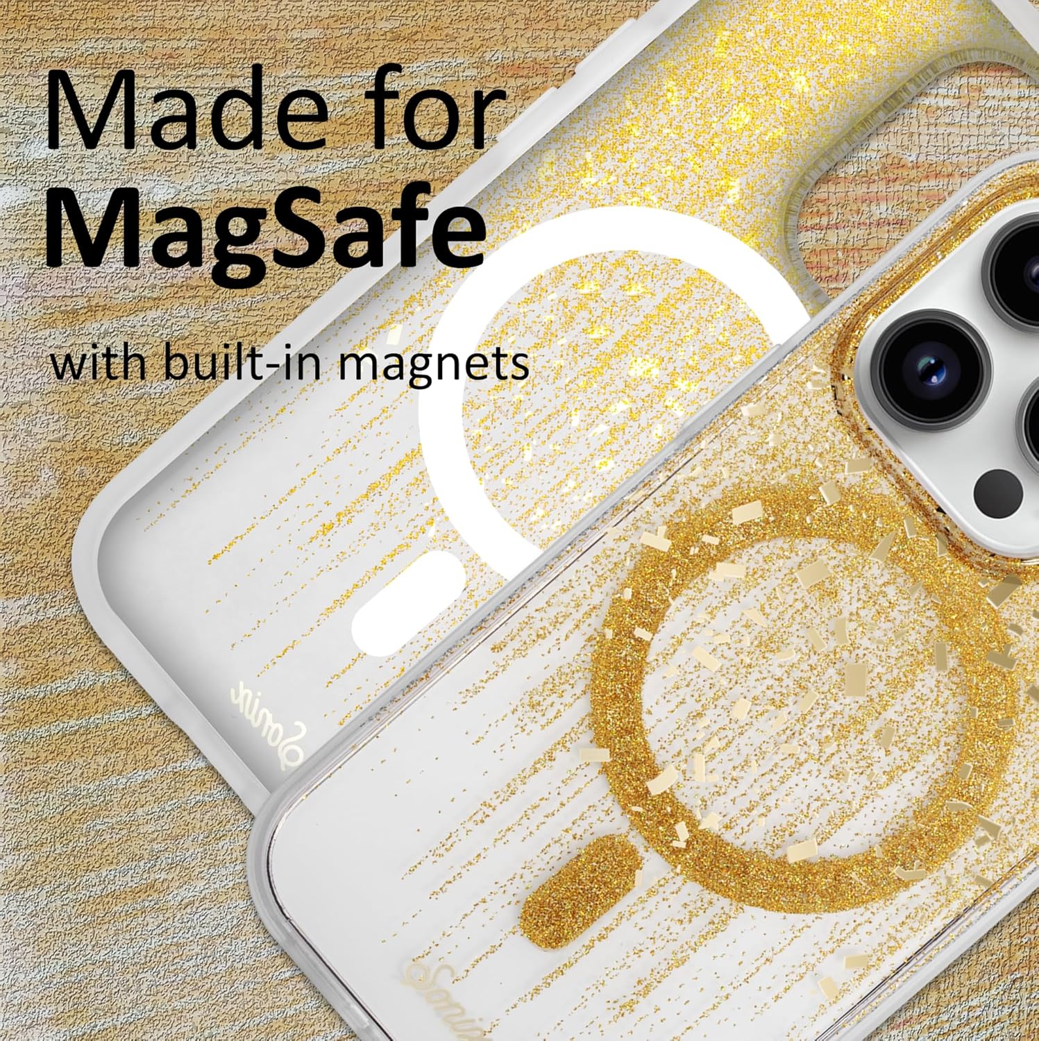 Sonix Case for iPhone 15 Pro | Compatible with MagSafe | 10ft Drop Tested | Drippin' Gold - Image 3