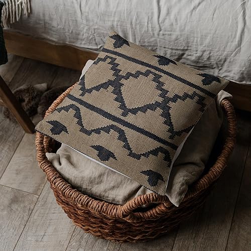 Miniatura 4 de Trade Star Funda de almohada tejida a mano, 70% yute, 30% lana, funda de almohada Kilim, funda de almohada decorativa étnica, funda de almohada