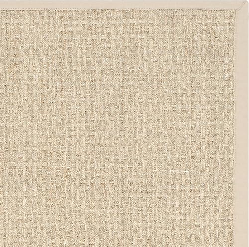 Vista 491 de SAFAVIEH Natural Fiber NF114A - Alfombra de hierba marina, tejido de canasta, con borde, para zonas de alto tráfico, sala de estar, dormitorio, 2