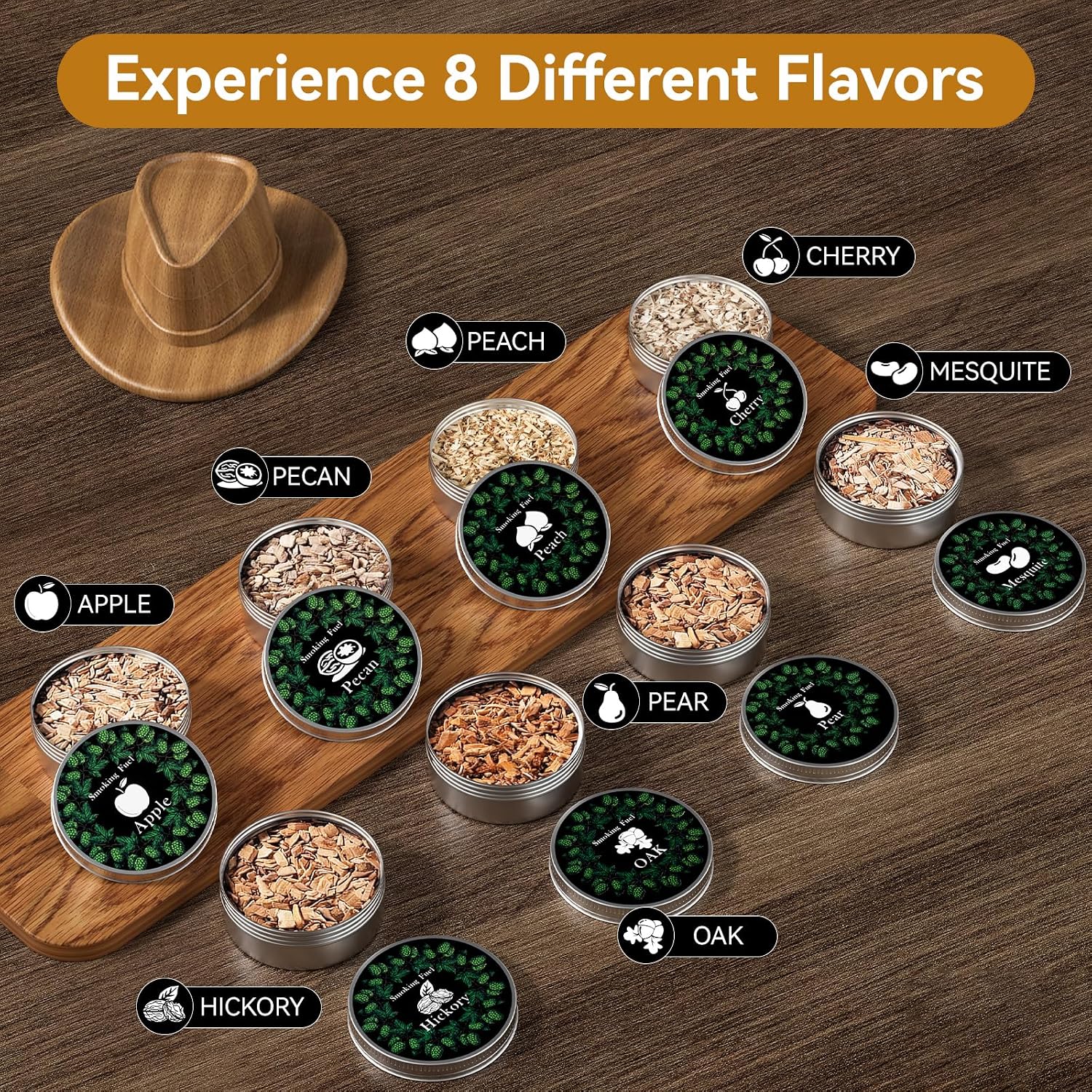 Cocktail Smoker Kit with Torch – 8 Flavors Wood Chips