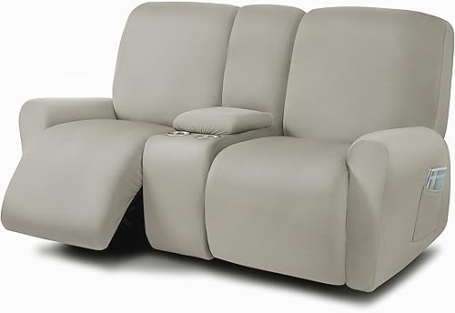 Miniatura 43 de ULTICOR Funda de sofá reclinable extra ancha de 75 a 100 pulgadas, funda de sofá reclinable de 2 plazas, tela de hilo de 6 piezas, fundas de sofá