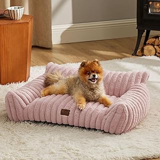 Bedsure Cute Cat Couch for Pets - Fluffy Small Dog Sofa with Premium Sof...