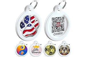 QR Code Dog Tag - Personalized Silent Dog Tags for Small &...