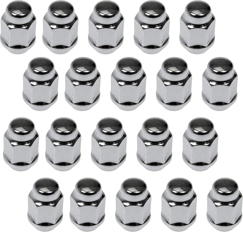 Dorman 711-265 Wheel Nut Chrome Acorn Bulge Seat 1/2-20 | Fits Select Models, 20 Pack