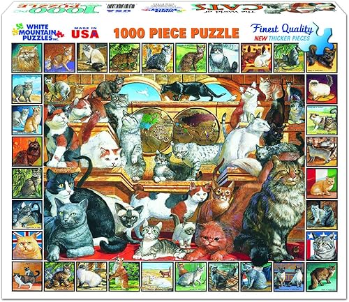 Miniatura 1 de White Mountain Puzzles World of Cats - Rompecabezas de 1000 piezas