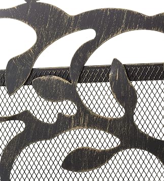 Plow & Hearth Arched Tree of Life Garden Gate | Laser-Cut Design | Metal | Black/Bronze Finish | Versatile | 36 W x 114D x 36 H | Latch Closure
