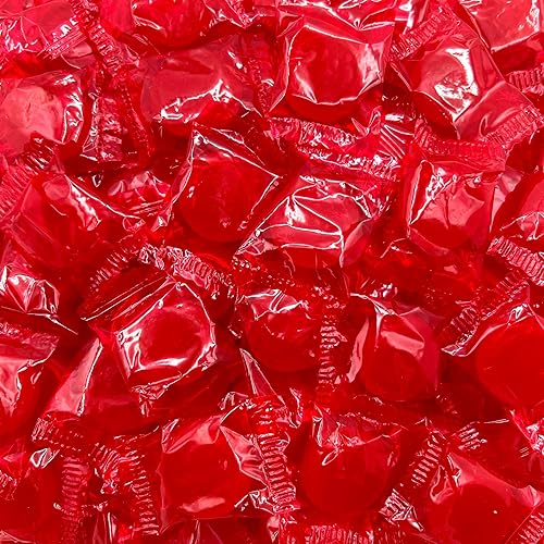 Caramelo duro de discos de canela  Bolsa de 1 libra  Aproximadamente 85 unidades  Caramelo de San Valentín envueltos individualmente  Caramelo rojo